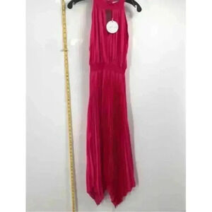 Petal & Pup Women's Pink Pleated Sleeveless Maxi Dress Size 2 Fairy Goddess